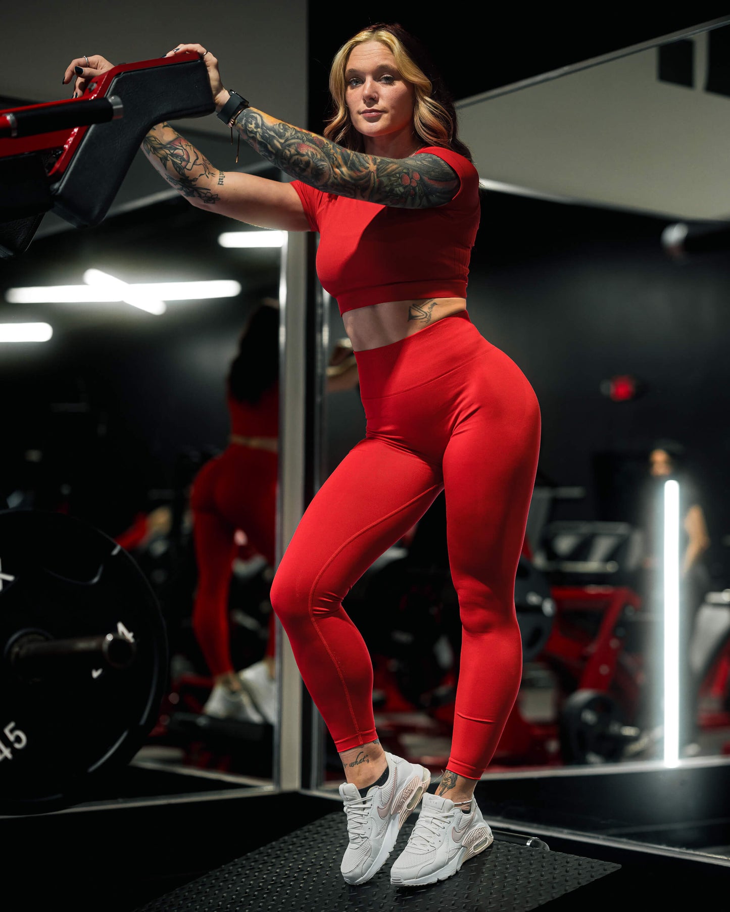 Rep Impact Leggings - Cherry