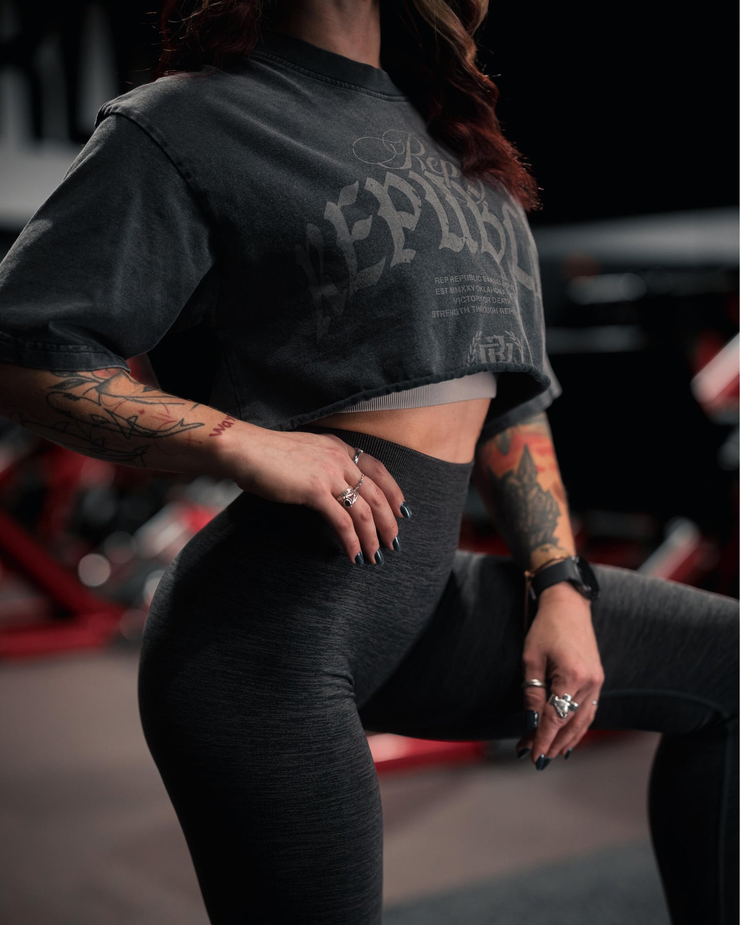 Rep Impact Leggings - Heathered Grey