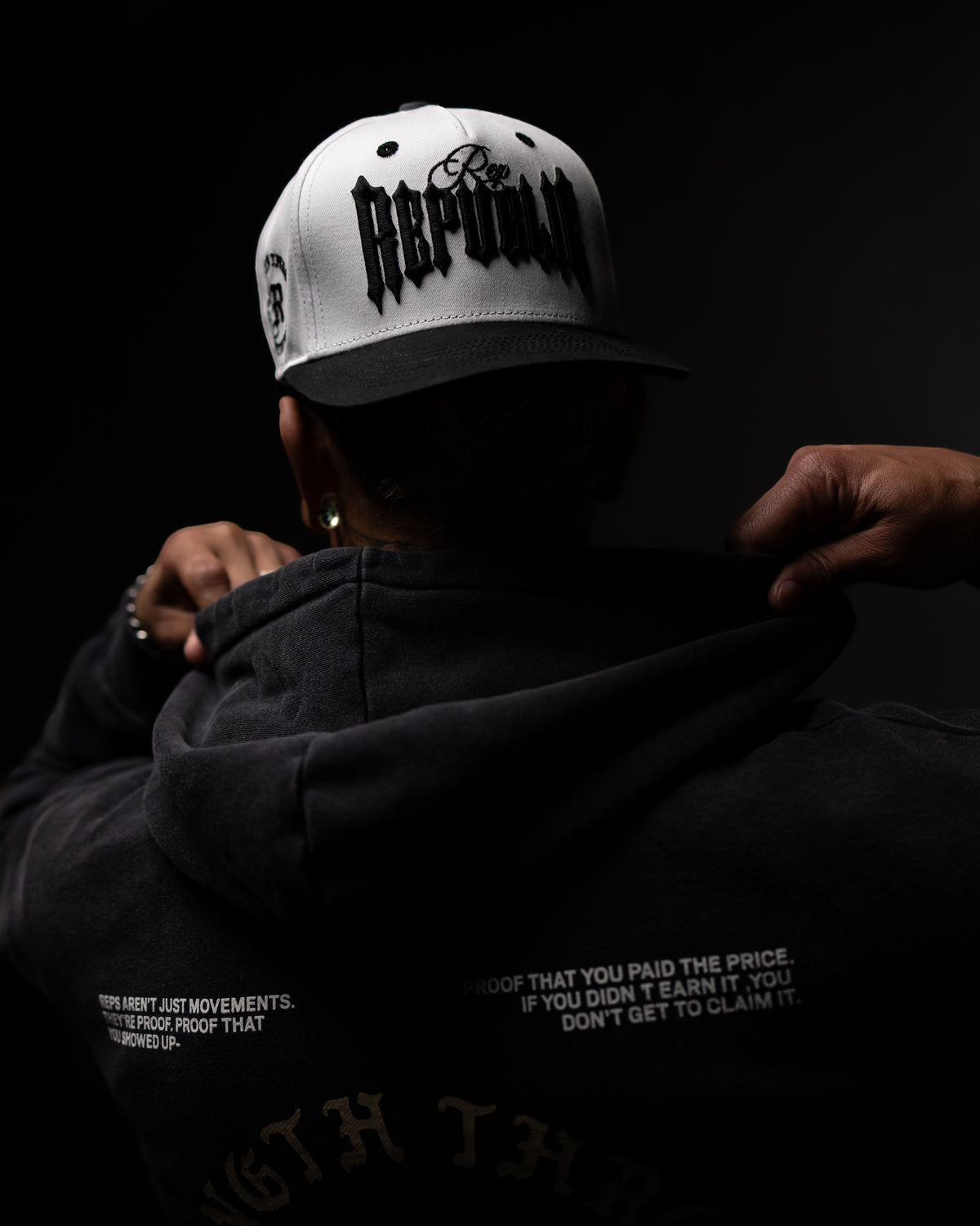 ‘STR’ Snapback Hat - White