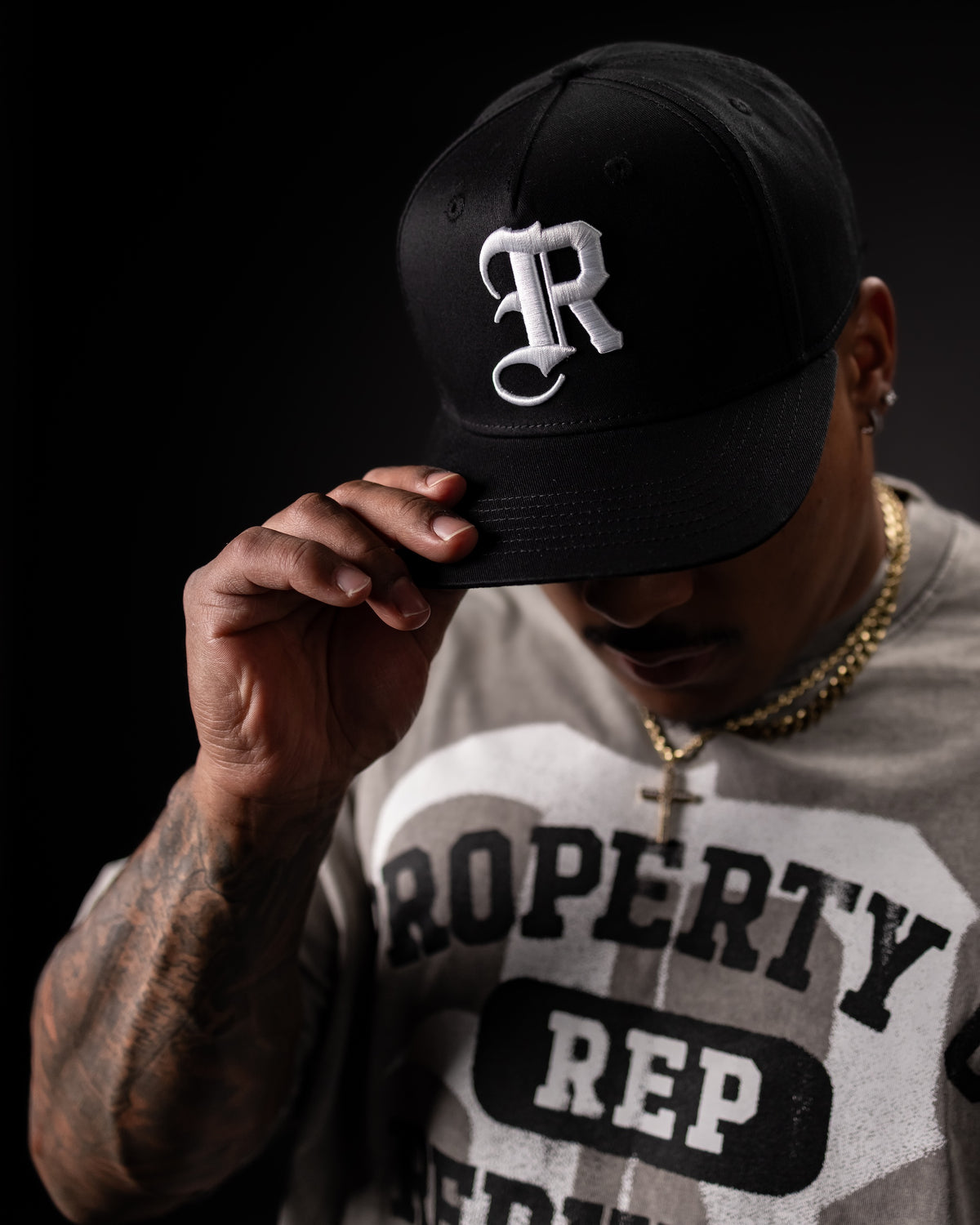 ’Rep Standard’ Snapback Hat - Black